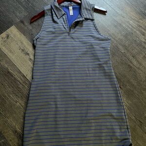 Lole Gray Sleeveless Polo Sheath Dress